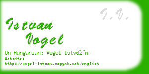 istvan vogel business card